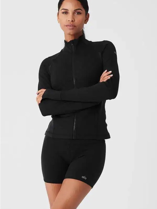 ALO Yoga Jackets & Blazers - ALO Airbrush Formation Jacket - Black